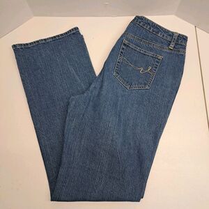 St. Johns Bay Jeans Boot Cut Secretly Slender Blue Denim Women's 12L